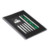 アメリカ国旗農家トラクター愛国的誇りを持った米国 ノートブック (右側)