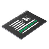 アメリカ国旗農家トラクター愛国的誇りを持った米国 ノートブック (左側)