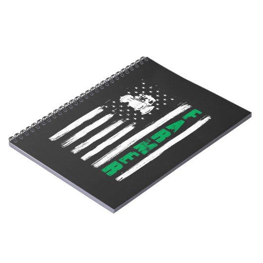 アメリカ国旗農家トラクター愛国的誇りを持った米国 ノートブック (左側)