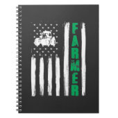 アメリカ国旗農家トラクター愛国的誇りを持った米国 ノートブック (正面)