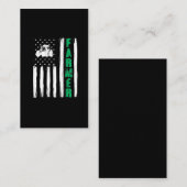 アメリカ国旗農家トラクタ愛国誇りを持った米国 名刺 (正面/裏面)