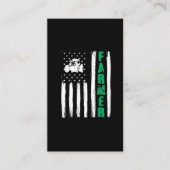 アメリカ国旗農家トラクタ愛国誇りを持った米国 名刺 (正面)