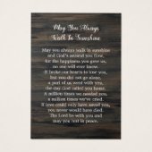 アメリカ国旗退役軍人メモリアル葬儀祈りの言葉カード (裏面)