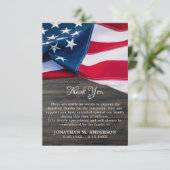 アメリカ国旗退役軍人メモリアル軍隊葬儀 サンキューカード (スタンド正面)