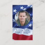 アメリカ国旗退役軍人葬儀記念祈りの言葉カード コーリングカード (正面)