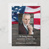 アメリカ国旗退役軍人軍隊お祝い・オブ・ライフ 招待状 (正面)
