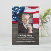 アメリカ国旗退役軍人軍隊お祝い・オブ・ライフ 招待状 (スタンド正面)