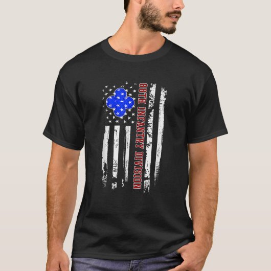 アメリカ国旗退役軍人88歩兵師団ベテランUSAフラグ退役軍人の日 Tシャツ (正面)