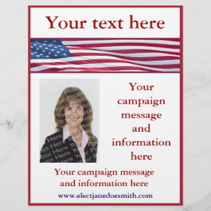 アメリカ国旗選挙キャンペーンフライヤーテンプレート チラシ