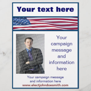 アメリカ国旗選挙キャンペーンフライヤーテンプレート チラシ