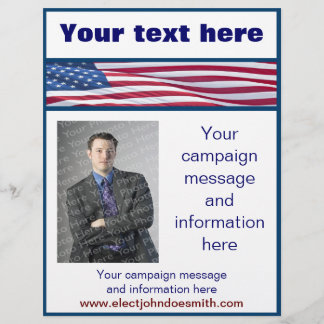 アメリカ国旗選挙キャンペーンフライヤーテンプレート チラシ