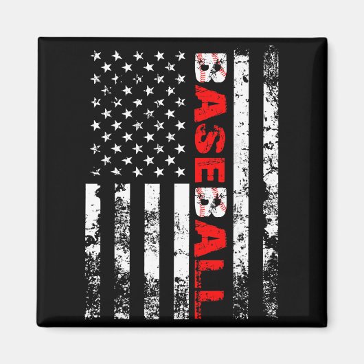 アメリカ国旗野球チーム282Tシャツ マグネット (正面)