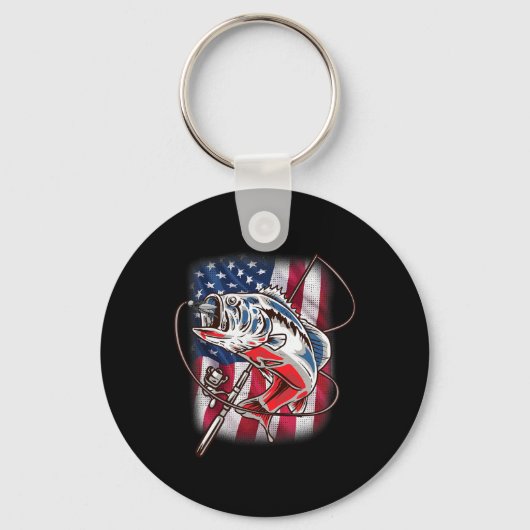 アメリカ国旗魚釣りシャツヴィンテージUsa Bフィッシャーマ キーホルダー (正面)