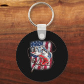 アメリカ国旗魚釣りシャツヴィンテージUsa Bフィッシャーマ キーホルダー (正面)