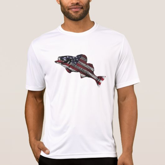 アメリカ国旗魚釣り🎣 Tシャツ (正面)