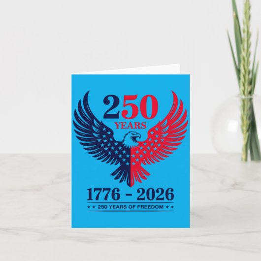 アメリカ国旗鷲250周年記念 カード (正面)