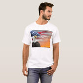 アメリカ国旗鷲 Tシャツ (正面フル)