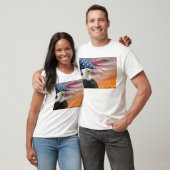 アメリカ国旗鷲 Tシャツ (ユニセックス)