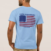 アメリカ国旗250周年記念ジェット戦闘機 Tシャツ (裏面)