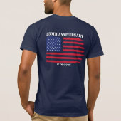 アメリカ国旗250周年記念ジェット戦闘機 Tシャツ (裏面)