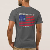 アメリカ国旗250周年記念ジェット戦闘機 Tシャツ (裏面)
