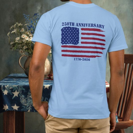 アメリカ国旗250周年記念ジェット戦闘機 Tシャツ
