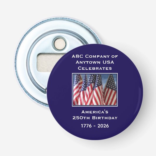 アメリカ国旗250周年記念パトリオティックUSA 栓抜き (正面)
