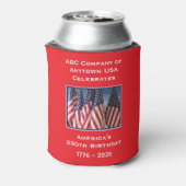 アメリカ国旗250周年記念パトリオティックUSA 缶クーラー (缶裏面)