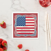 アメリカ国旗250周年記念独立記念日 スタンダードカクテルナプキン (インサイチュ)