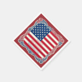 アメリカ国旗250周年記念独立記念日 スタンダードカクテルナプキン (角)