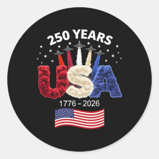 アメリカ国旗250周年記念 アメリカ独立250年 4th ラウンドシール