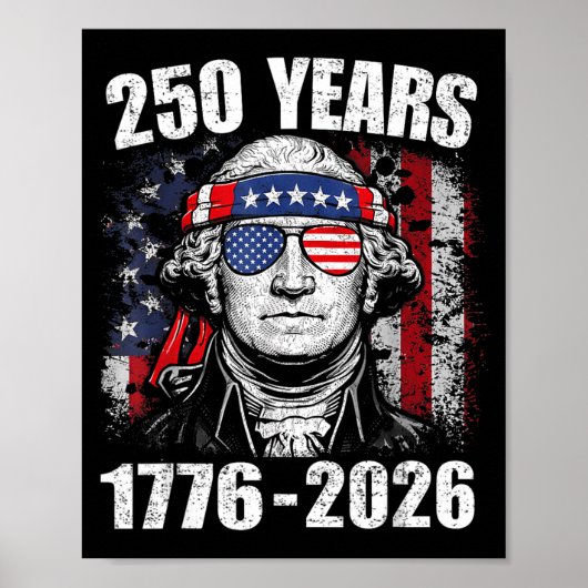 アメリカ国旗250周年記念 アメリカ生誕250年 7月4日 ポスター (正面)