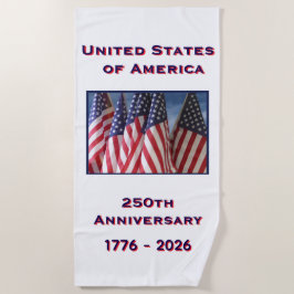 アメリカ国旗250周年記念 ビーチタオル