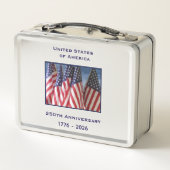 アメリカ国旗250周年記念 メタルランチボックス (裏面)