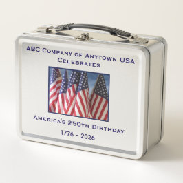 アメリカ国旗250周年記念  メタルランチボックス
