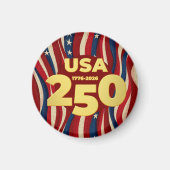 アメリカ国旗250周年記念 2026年7月4日 マグネット (正面)