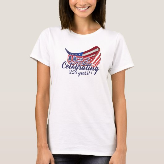 アメリカ国旗250周年記念Tシャツ Tシャツ (正面)