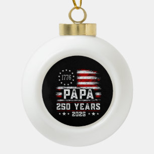アメリカ国旗250周年7月4日パパグランTシャツ セラミックボールオーナメント