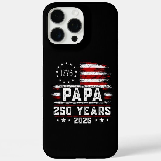 アメリカ国旗250周年7月4日パパデザイン メンズグラン Case-Mate iPhoneケース (裏面)