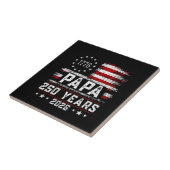 アメリカ国旗250周年7月4日パパ タイル (側面)