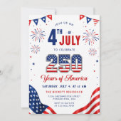 アメリカ国旗250周年7月4日パーティー 招待状 (正面)