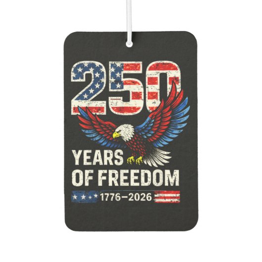 アメリカ国旗250周年 カーエアーフレッシュナー (正面)