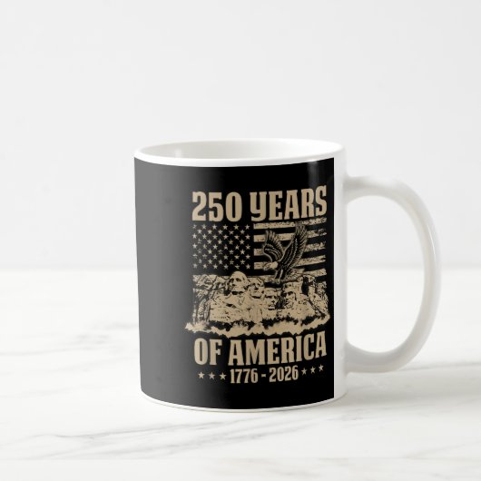 アメリカ国旗250周年 1776-2026 アメリカ生誕250周年 コーヒーマグカップ (右)