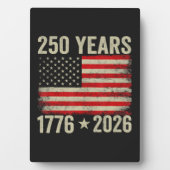 アメリカ国旗250周年 1776-2026 フォトプラーク (正面)