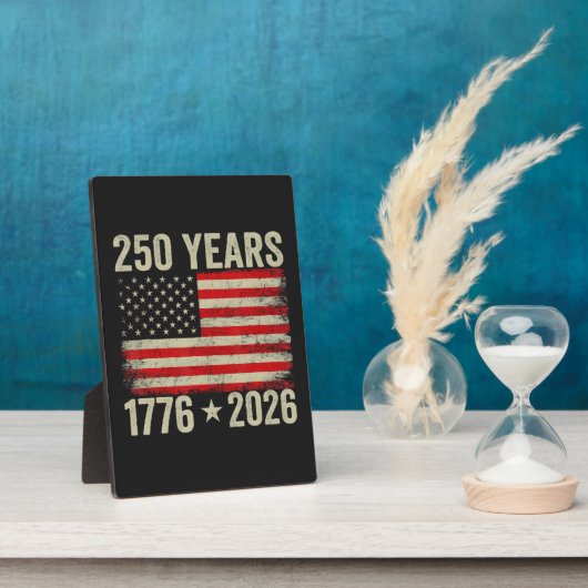 アメリカ国旗250周年 1776-2026 フォトプラーク (側面)