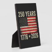 アメリカ国旗250周年 1776-2026 フォトプラーク (側面)