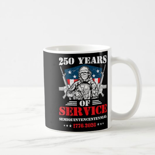 アメリカ国旗250周年 2026年7月4日 1776年 男性 コーヒーマグカップ (右)