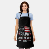 アメリカ国旗250年7月4日 グラン お父さん エプロン (着用した状態)