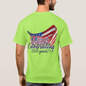 アメリカ国旗250星条旗Tシャツ Tシャツ (裏面)