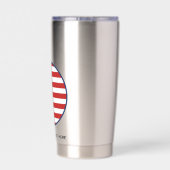 アメリカ国旗7カスタム月4日 保温保冷タンブラー (背面)